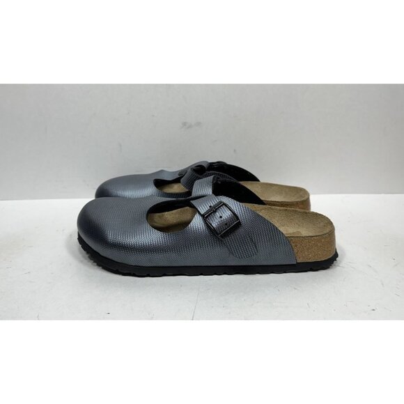 Birkenstock Papillio Bern Clogs Metallic Gray Birko Flor Womens Size 9 N / 40 - Picture 3 of 7